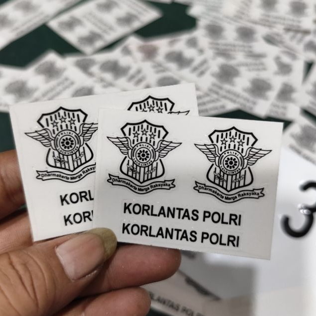 Sticker Stiker Plat Nomor Korlantas Printcutt Transparan