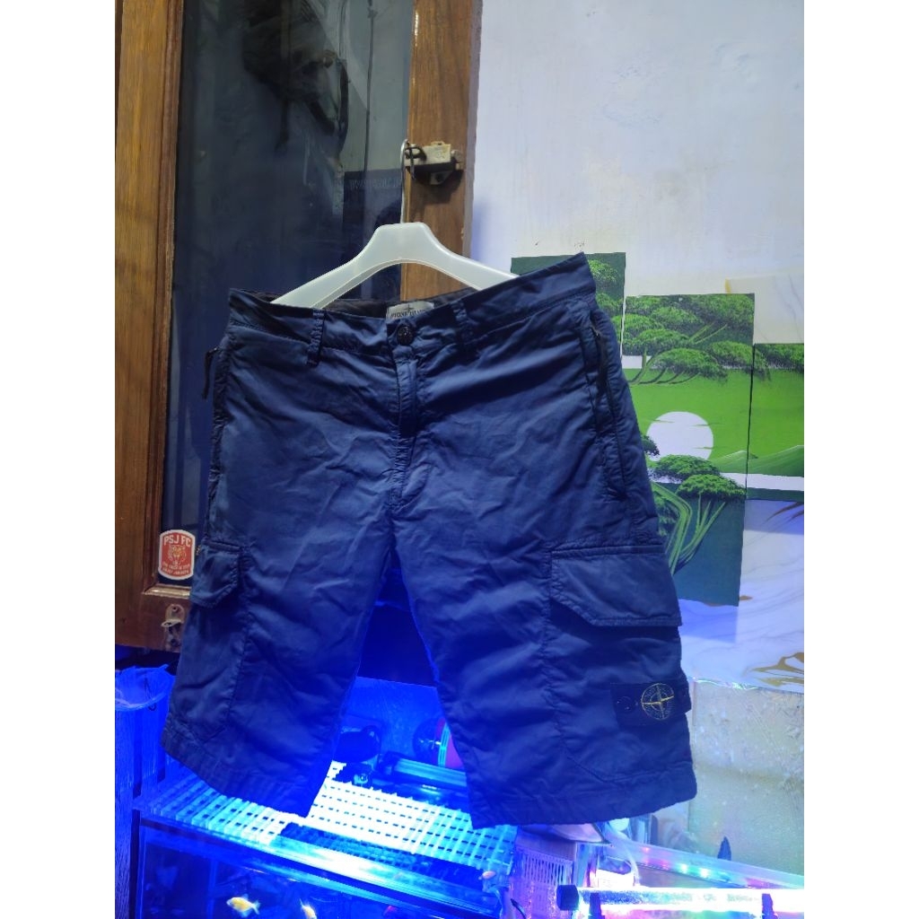CELANA SHORT CARGO STONE ISLAND JUNIOR NAVY BLUE 100% ORIGINAL (NO COD)