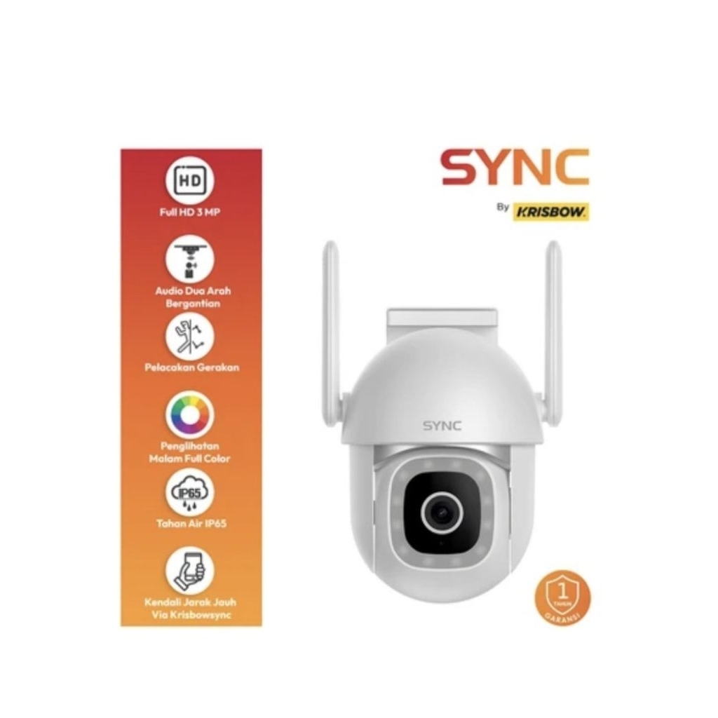 CCTV OUTDOOR / WIFI IP CAMERA OUTDOOR PTZ G13 3MP / KRISBOW SYNC SMART IP CAMERA WIFI OUTDOOR