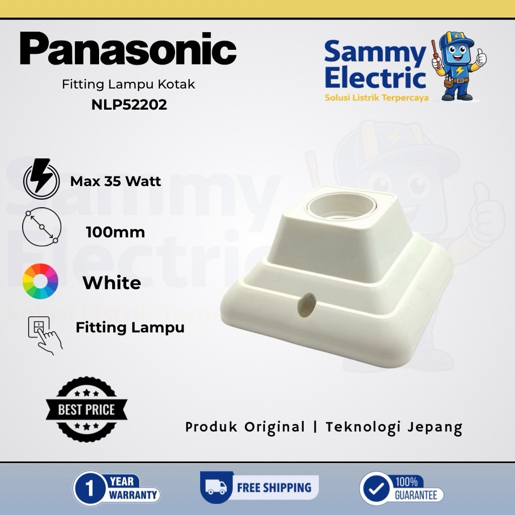 Panasonic Fitting Lampu Kotak NLP52202 + baut