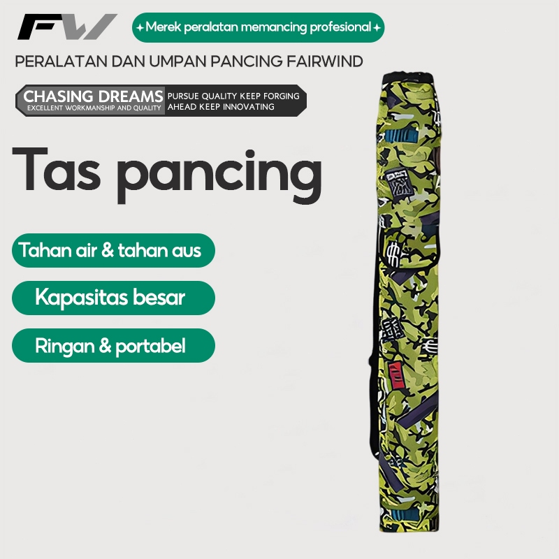 FW Tas Pancing Serut  Tas joran pancing Tas pancing model serut Tas joran pancing tahan air Tas panc