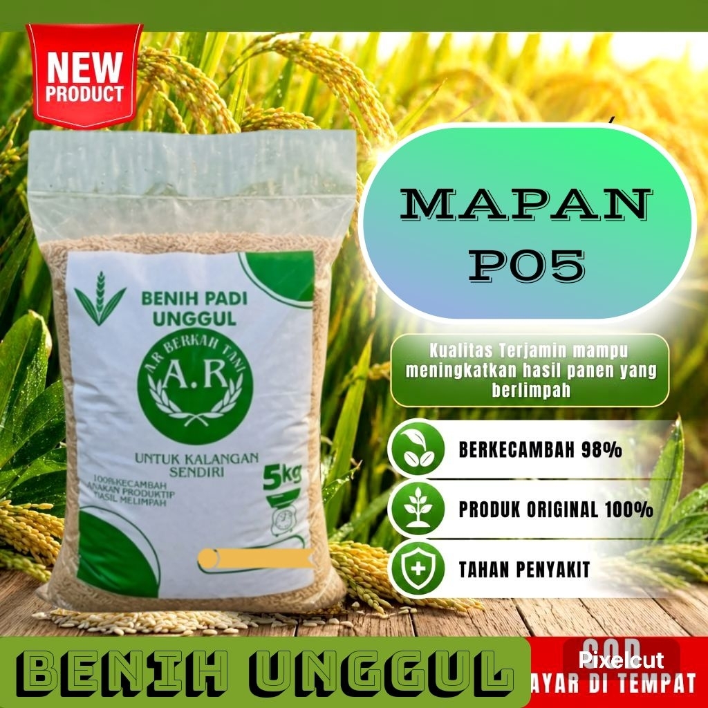 MAPAN P05 BIBIT PADI UNGGUL BENIH PADI BERKUALITAS KEMASAN 5KG