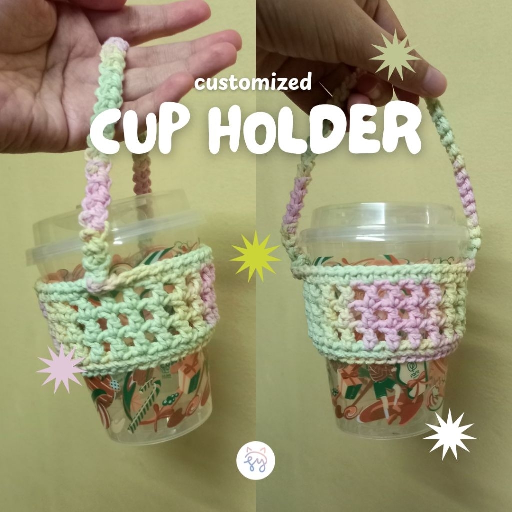 CUSTOM CUP HOLDER CROCHET by @syifarty_