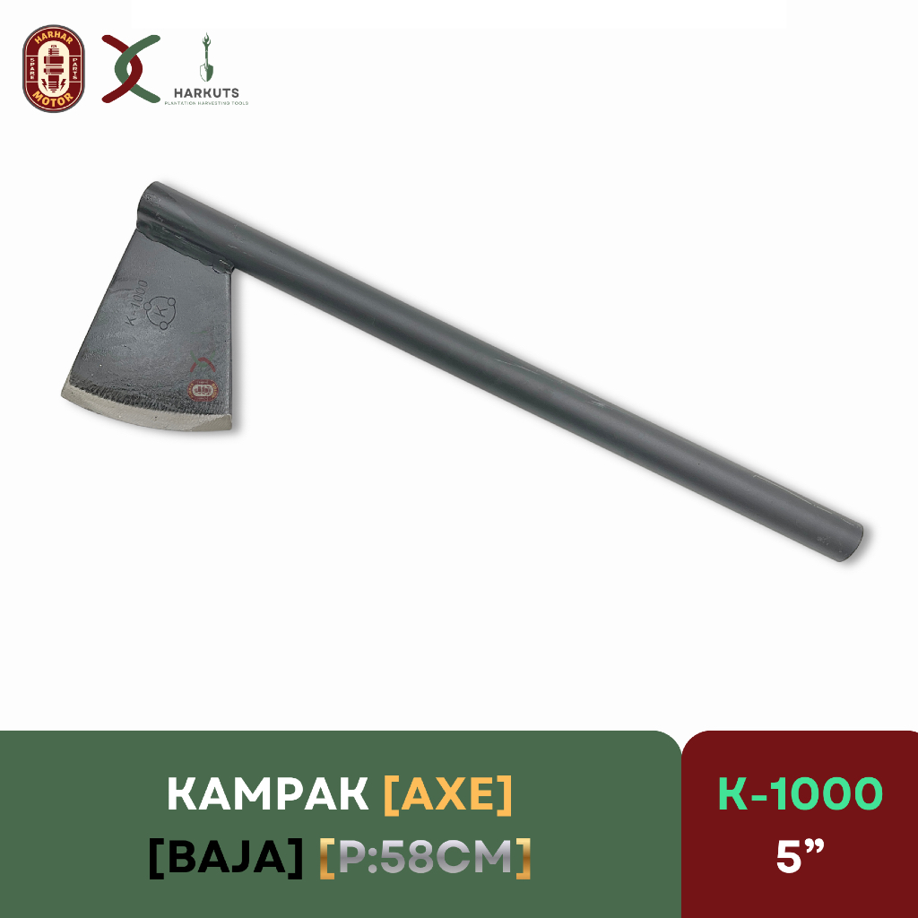KAPAK SAWIT 5INCI BAHAN BAJA PER ASLI SUPER TAJAM AXE 5INCH K1000 ORIGINAL