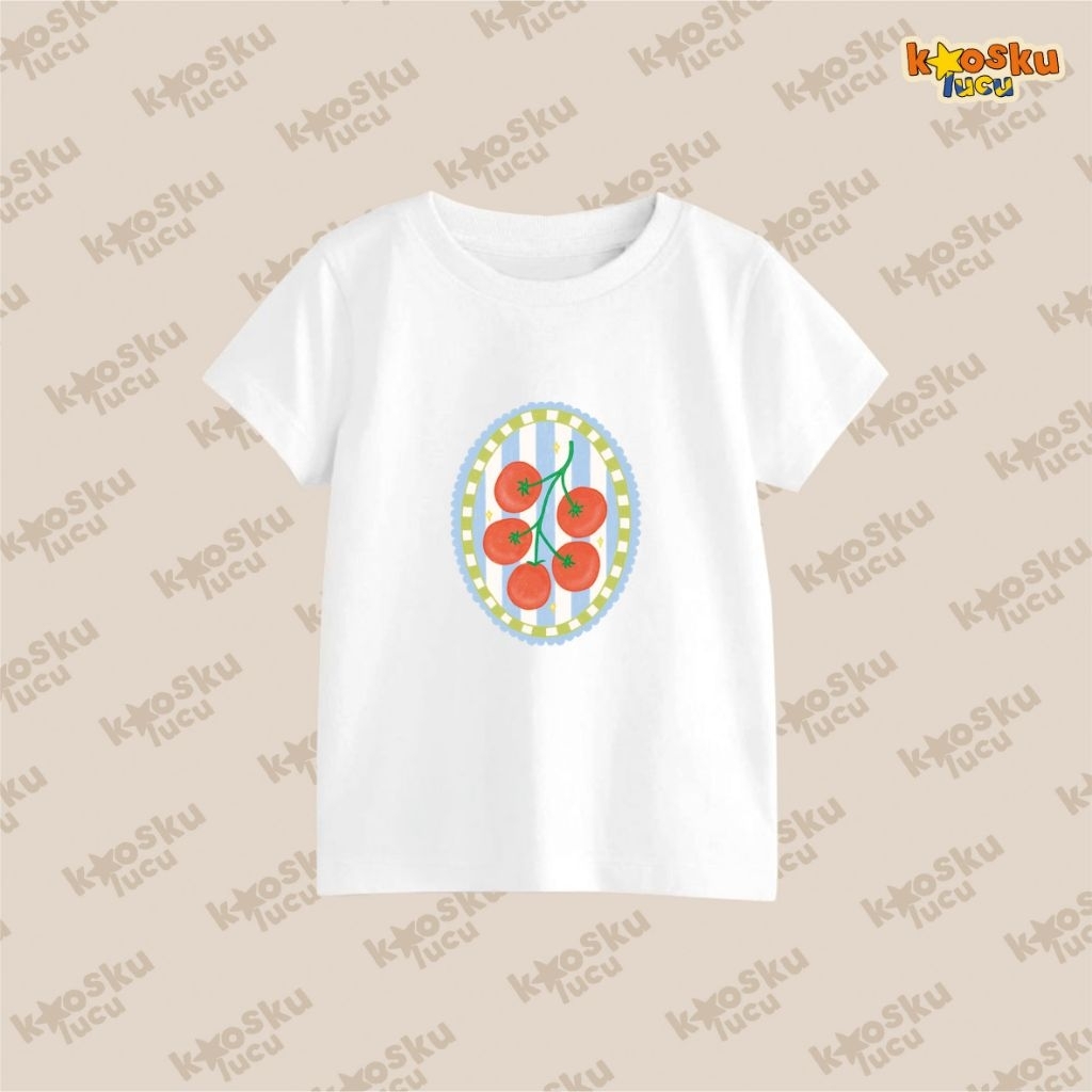 KAOS ANAK KATUN TOMATOES TOMAT GRAFIS 1 - 12 tahun LUCU KEKINIAN