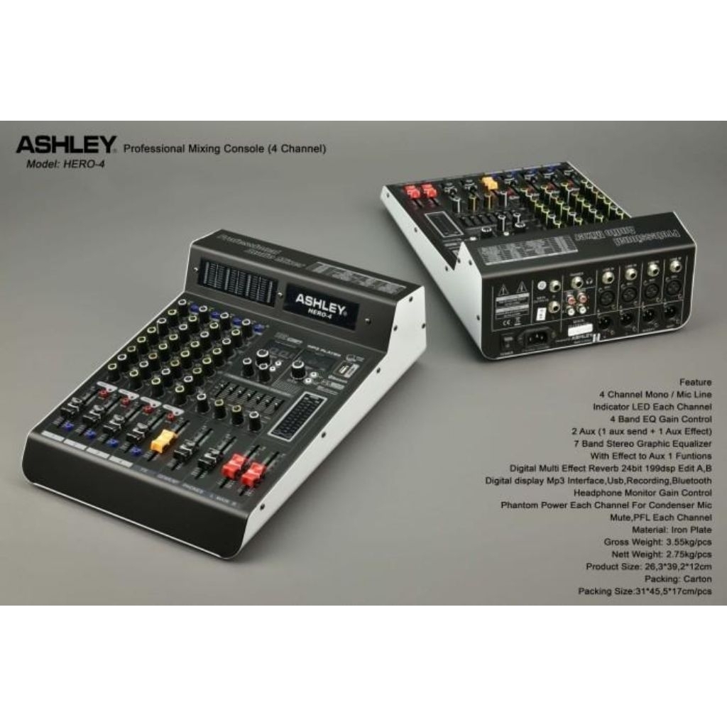 Mixer Ashley HERO 4 Mixer Ashley 4 Channel Hero 4