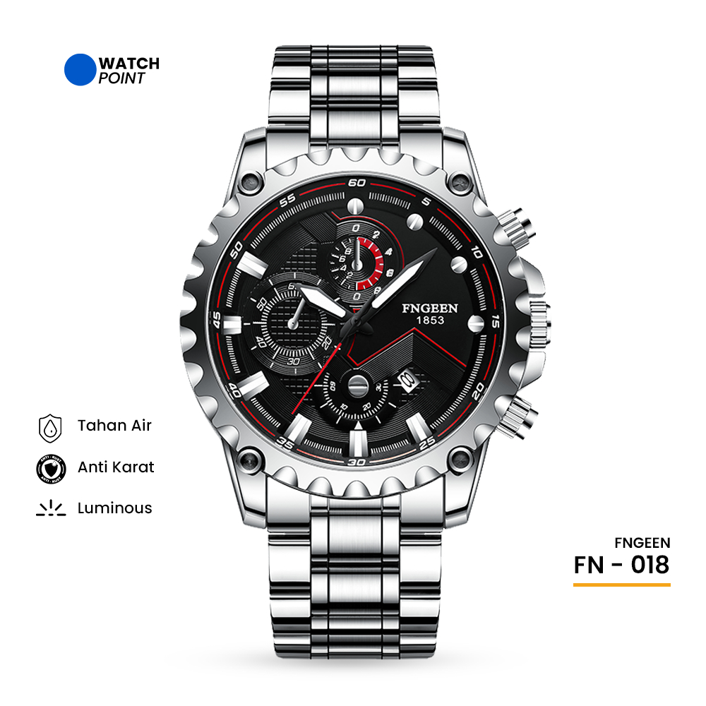 WATCHPOINT FN-018 Tangan Analog Kalender Army Quartz Tahan Air Model 5757 Jam Tangan Pria Fngeen 575