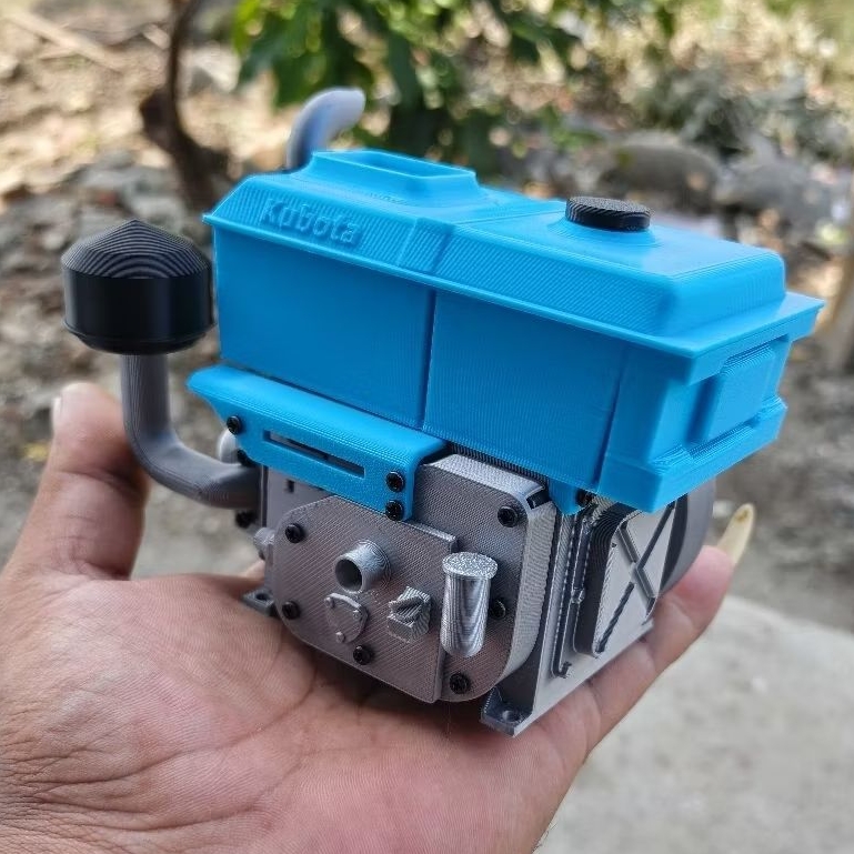 Diy Miniatur mesin diesel kubota rd 85 3d print