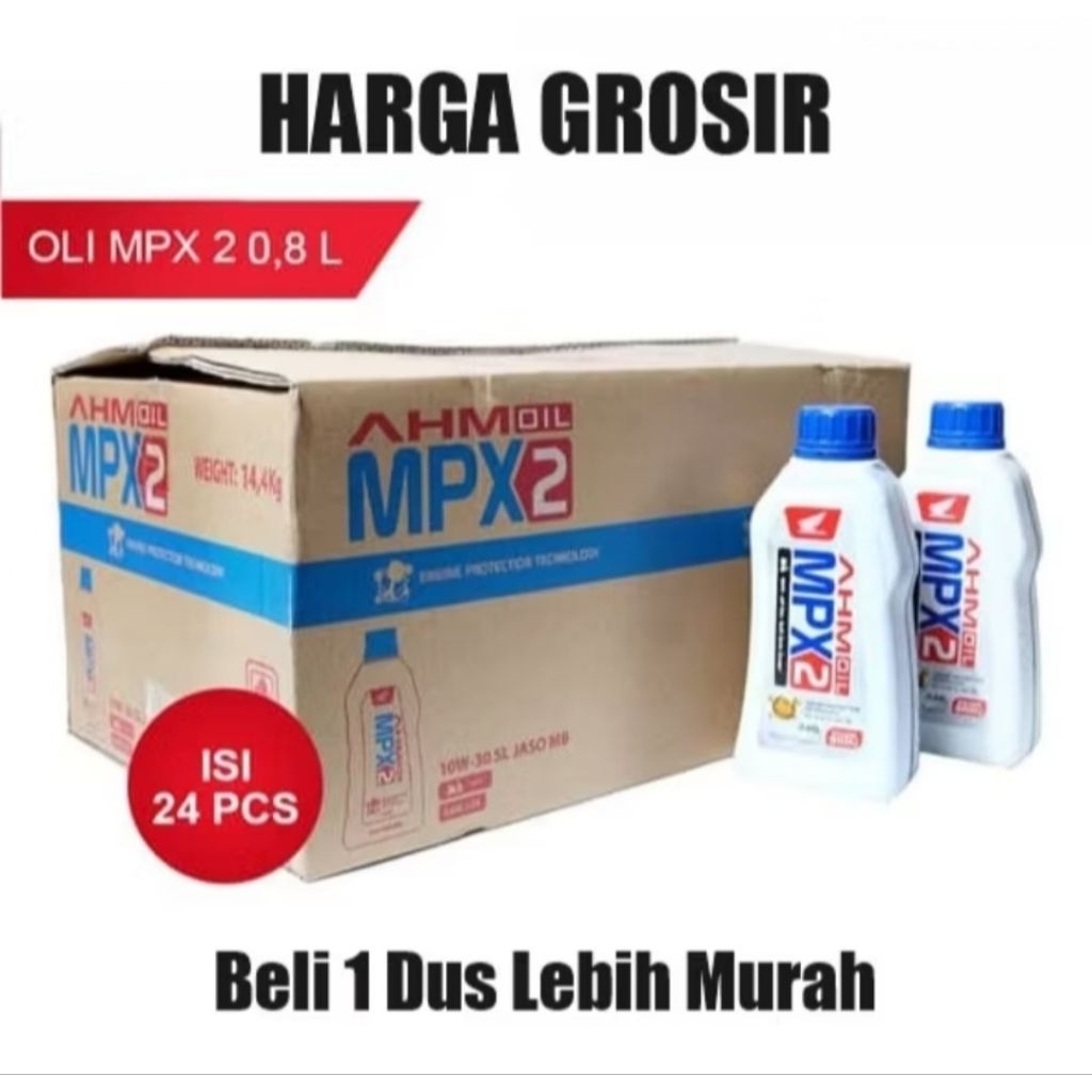 Oli MPX 2 Matic 0.8 1 dus isi 24 Original Honda (Khusus instan)