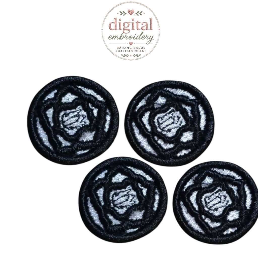 Bordir Satpam Logo Monogram Timbul 3d
