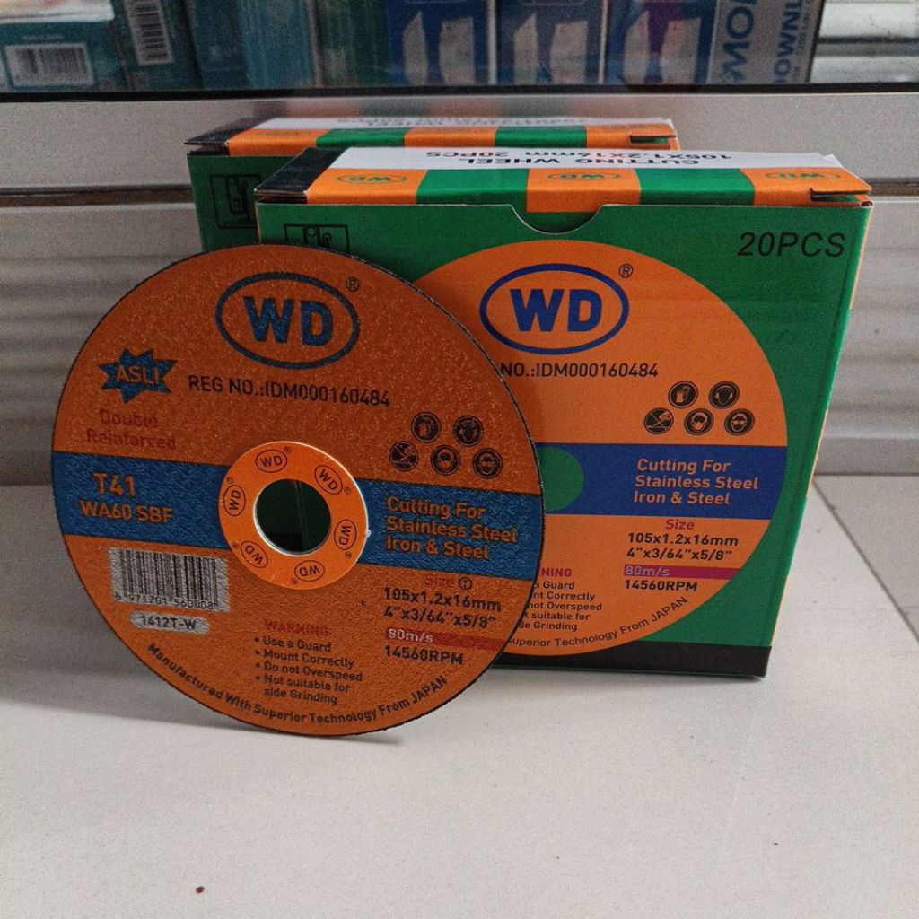 Batu Gerinda Potong WD 4 Inch Tipis/Dus
