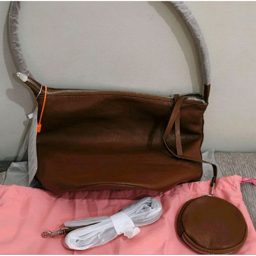 Tas wanita dup bucks and leather kulit plus pouch
