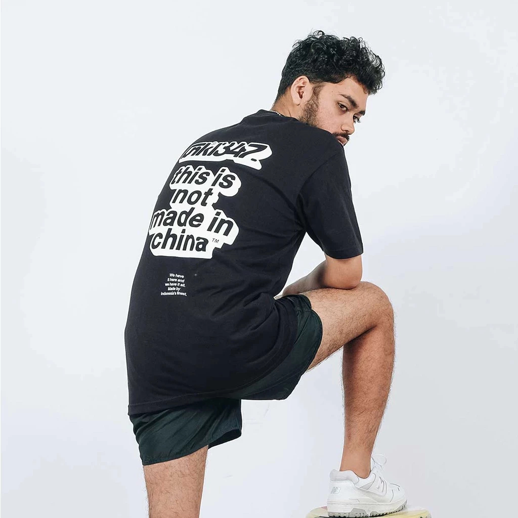 Kaos Unkl347 Black Original - T-Shirt Katun Pria Wanita Distro Bandung Unkl 347 This Is Not Made In 