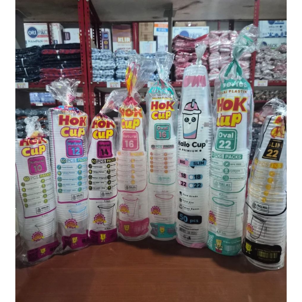 Hok Cup Natural 10 Oz, 12 Oz, 14 Oz 16 Oz, Oval 16 Oz, 22 Oz, Big 18 Oz, Slim 22 Oz