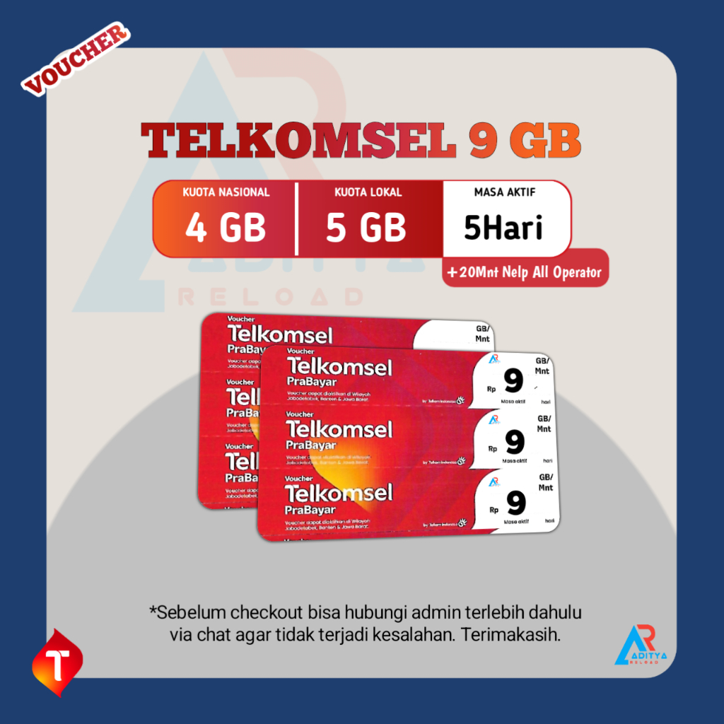 VD Telkomsel 9GB 5Hari Mini