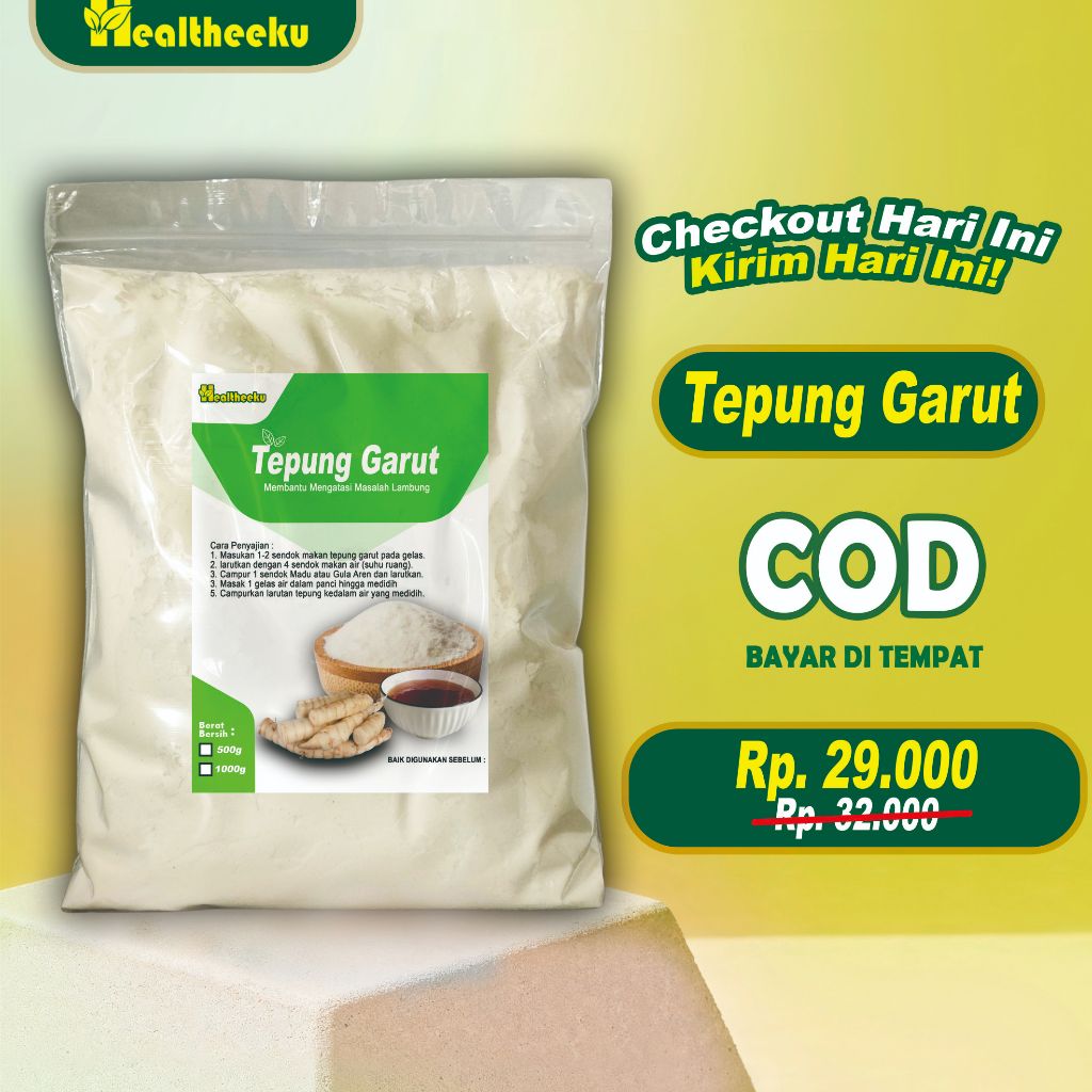 Tepung Pati Garut Tepung Garut Untuk Asam Lambung Tepung Garut Asam Lambung 500 Gr