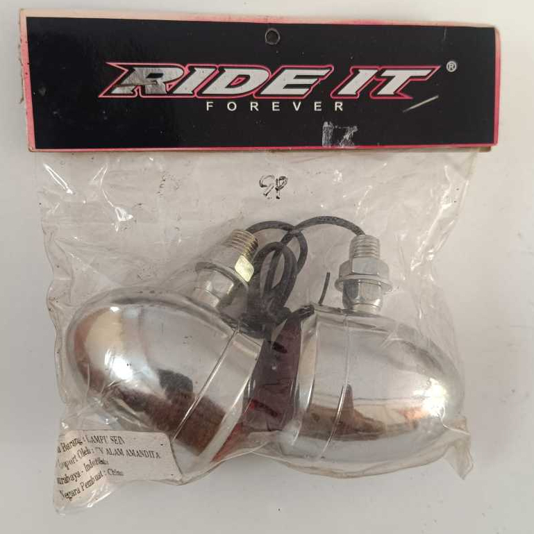 Lampu Sein Motor Universal Bentuk Bulat 2 pcs Kiri Kanan CB 100 WIN GL GL MAX RX KING SPORT