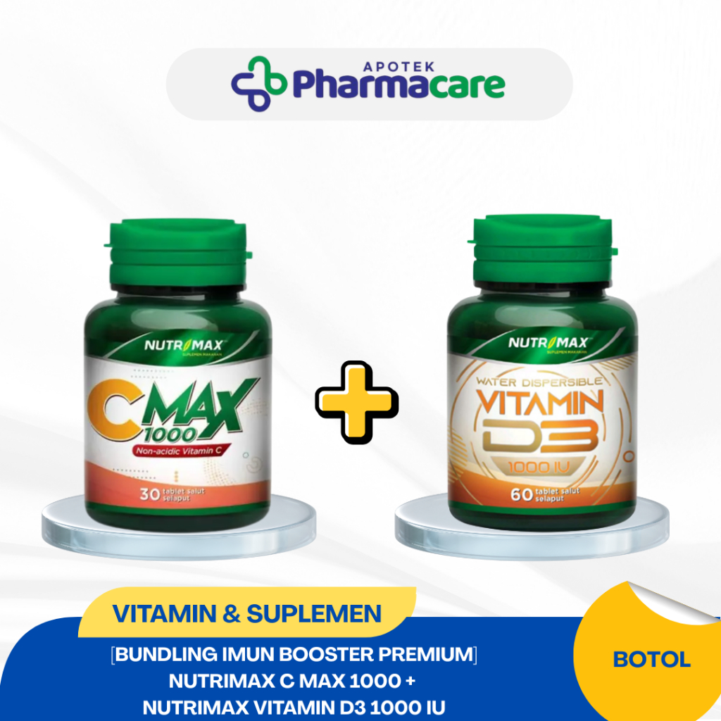 BUNDLING IMUN BOOSTER PREMIUM (NUTRIMAX C MAX 1000 30 TABLET + NUTRIMAX D3 1000 IU) 60 TABLET