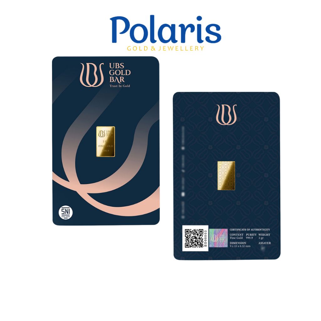 UBS Logam Mulia 1 Gram Classic Emas Batangan LM Fine Gold Bar