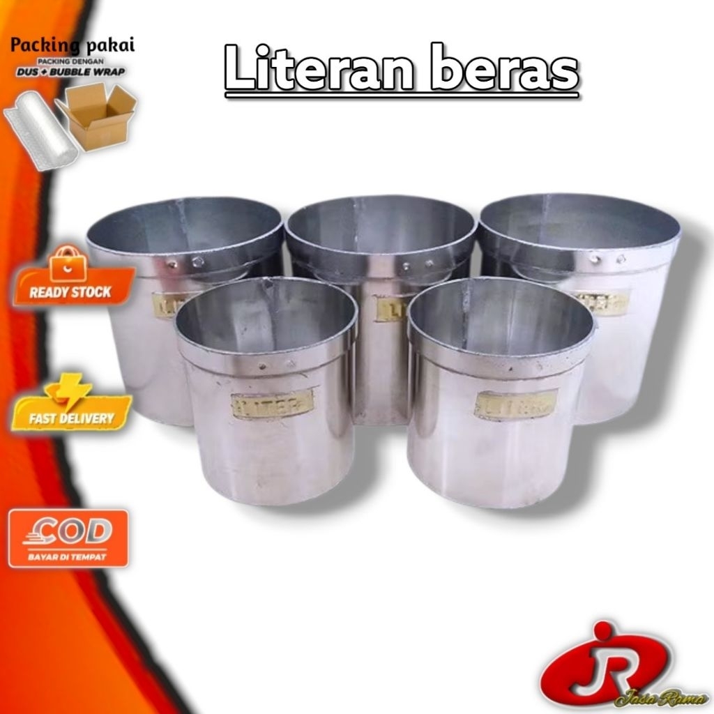 Literan Beras 1 Liter & 1/2 Liter | Takaran Beras Plastik Tebal | Gelas Ukur Beras Serbaguna