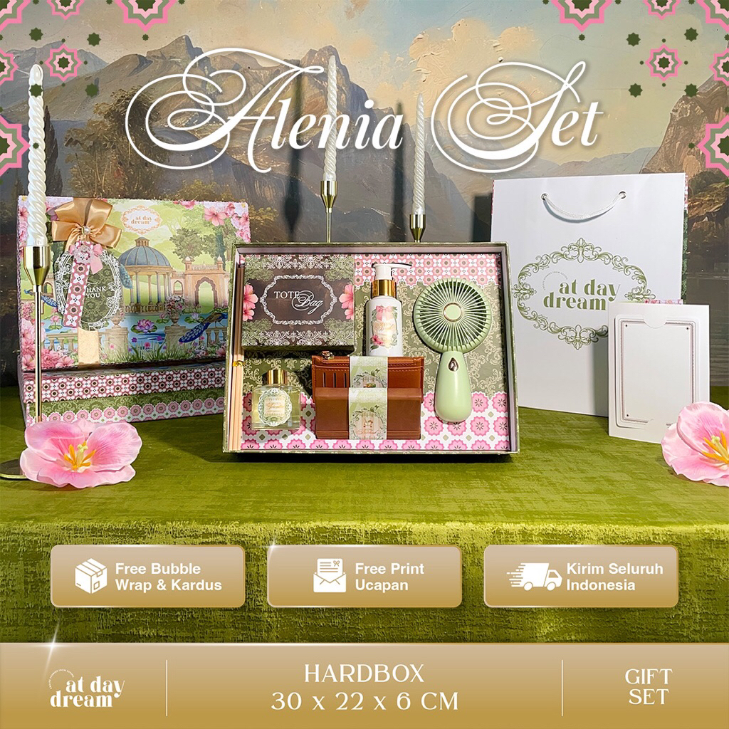 ALENIA Hampers Gift Set Hardbox Souvenir & Gift Wedding Birthday Wisuda - at daydream