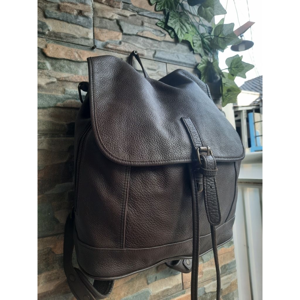 Ransel Kulas Cokelat The Van - Branded Original Full Kulit Asli