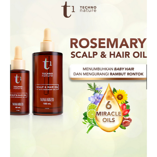 Makarizo T1 Techno Nature Rosemary Scalp & Hair Oil - Rosemary Oil