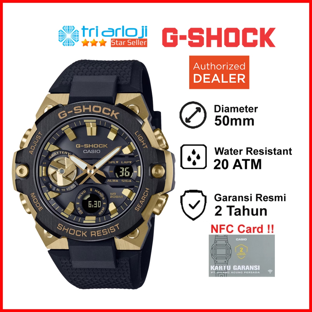 Casio G-SHOCK GST-B400GB-1A9DR Jam Tangan Pria GSHOCK G-STEEL GSTB400 GST-B400GB-1A9 GST B400GB 1A9D