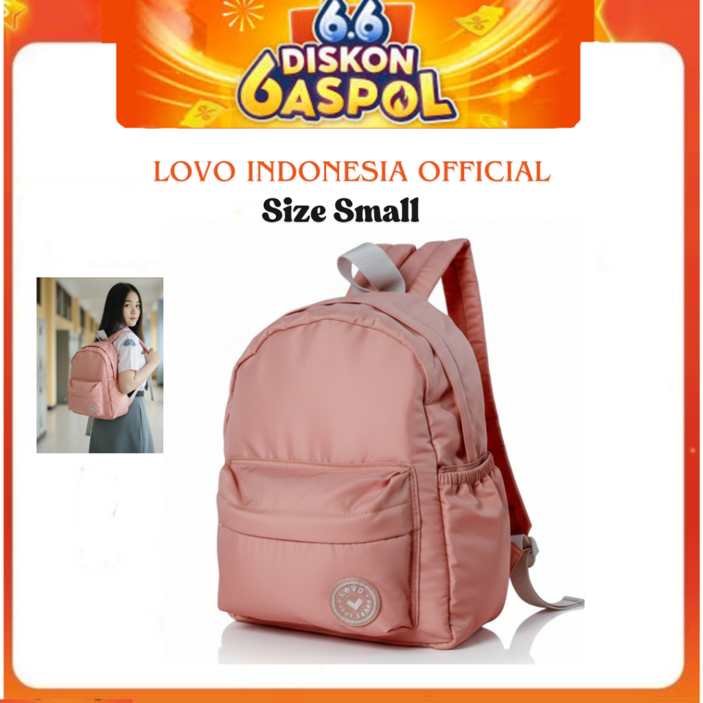 Blossoomstore - Lovo.id - Tas Ransel Mini Colour Pop Backpack Water reppelent - Tas Fahion Korea
