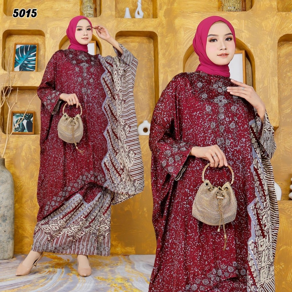 setelan kalong tunik dan rok batik viscost terbaru by aka design