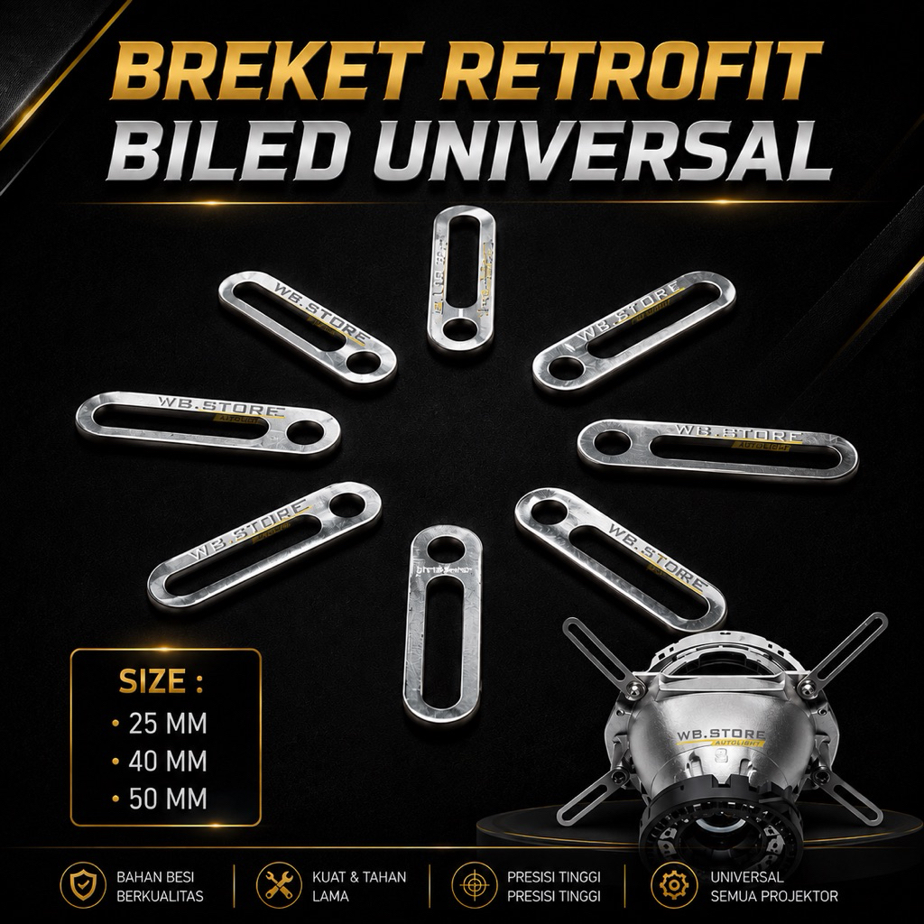 braket breket retrofit biled Projie universal dudukan biled braket biled Aes Vahid Vinyx all merk bi