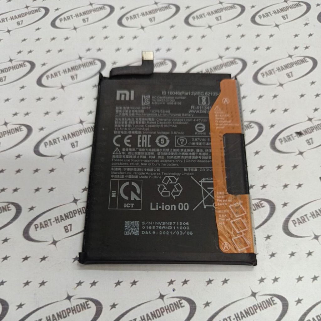 BATTERY BATRE BATERAI POCOPHONE X3 NFC BN57 ASLI ORIGINAL COPOTAN