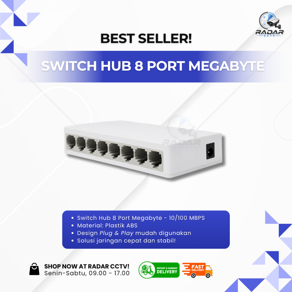 SWITCH HUB 8 PORT MEGABIT | SWITCH HUB 8 PORT GIGABIT