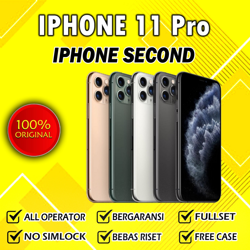 Apple iPhone 11 Pro / 11 Pro Max 64/128/256 gb Fullset Original Bergaransi Murah