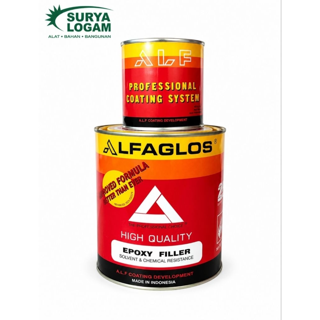 ALFAGLOS Epoxy Filler + Hardener Set warna Grey