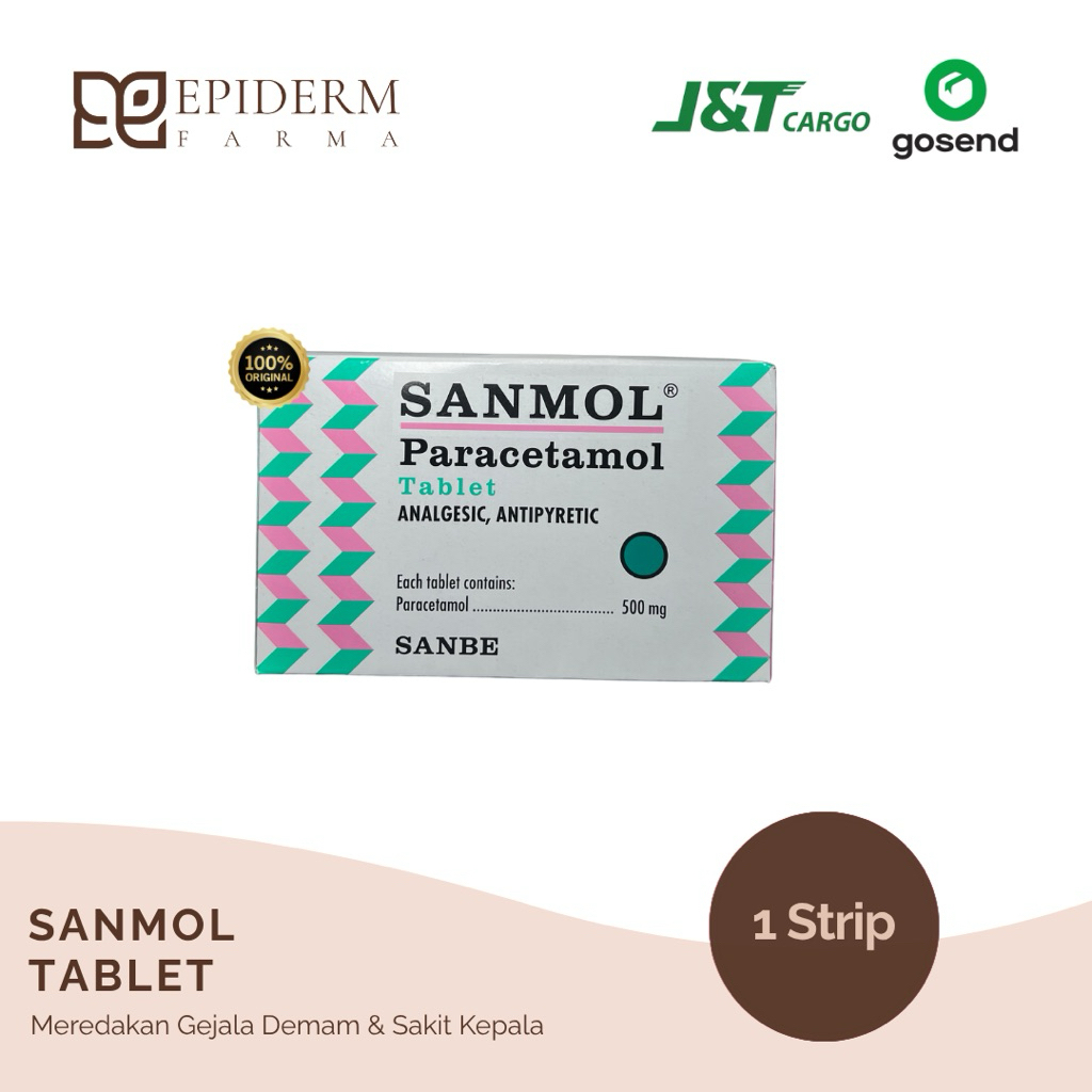 SANMOL TABLET PEREDA NYERI ANAK & DEWASA