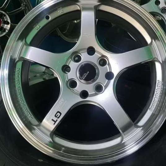 velg advan gt racing r16 full polish lebar 7 et40 baru