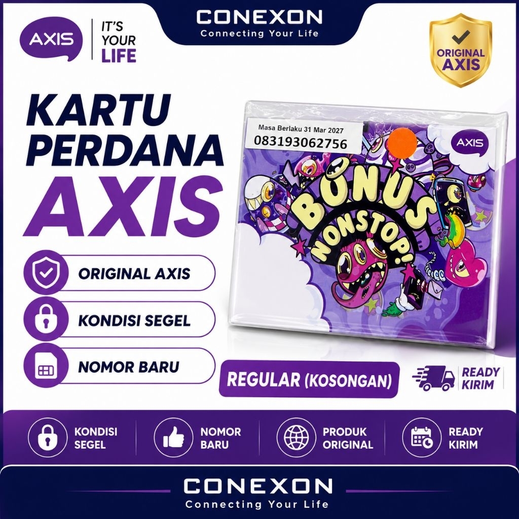 Kartu Perdana Axis (kosongan)| Kondisi Segel |CONEXON