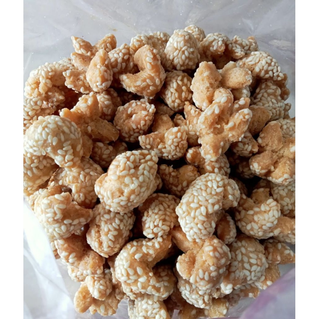 Onde Onde Ketawa Mini Wijen/ Onde Onde Pecah / Camilan Snack Kiloan Murah