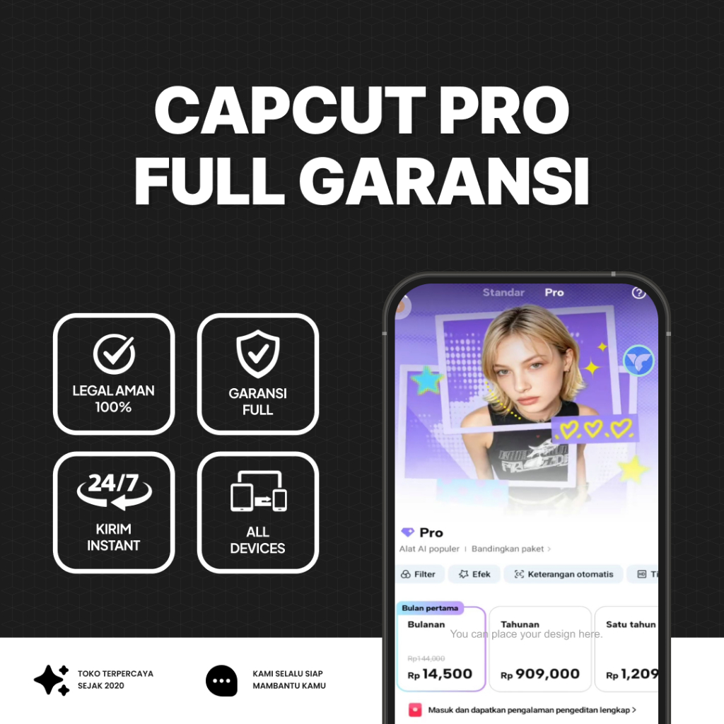 [TERBUKA] CAPCUT PRO PREMIUM 1 BULAN PRIVAT FULL GARANSI 100.000++ TEMPLATE