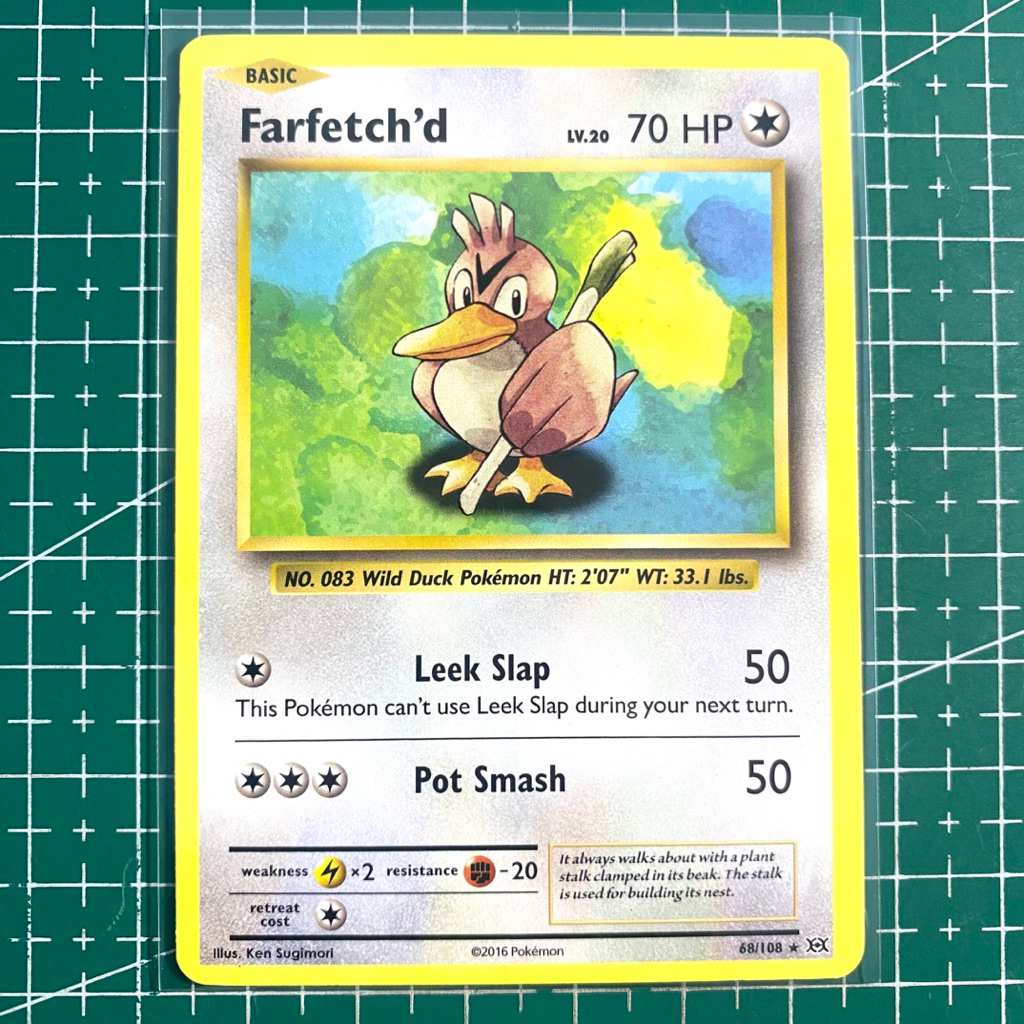 Farfetch'd Pokemon Evolutions 068/108 Pokemon Card English Original - Kartu Pokemon XY Evolutions Ba