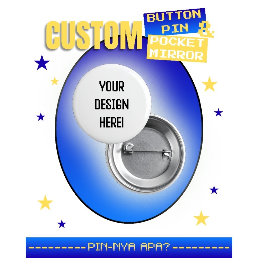 Custom Button Pin / Pin Button / Pin / Bros satuan
