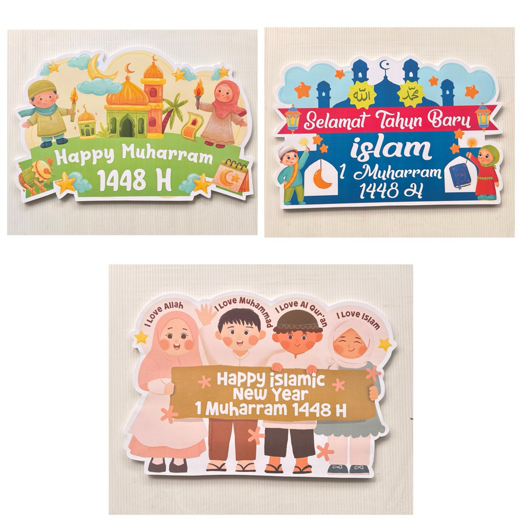 BOARD TAHUN BARU ISLAM SIZE A3 STEROFOAM AKSESORIS PAWAI