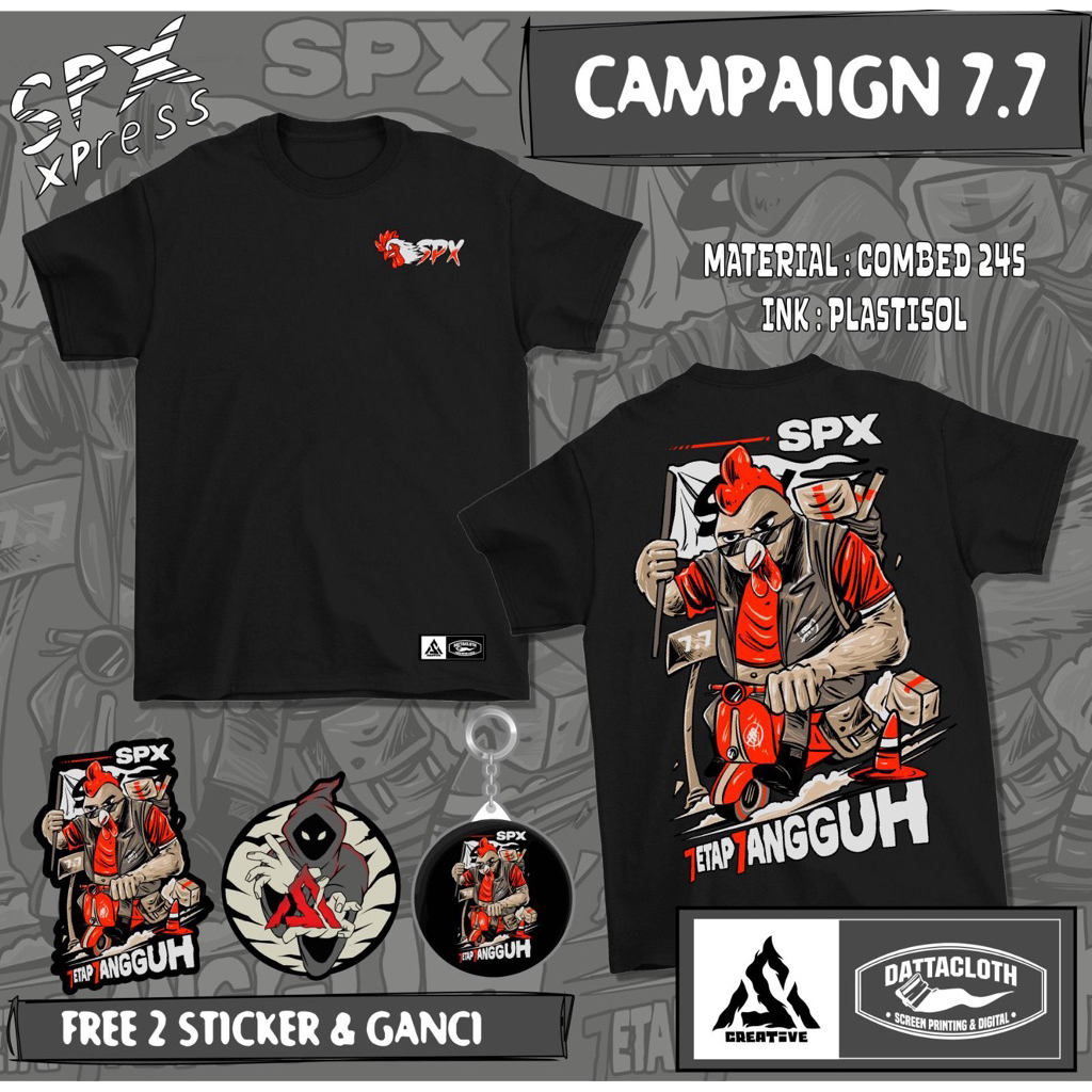 T-Shirt Baju Campaign 7-7 7etap 7angguh
