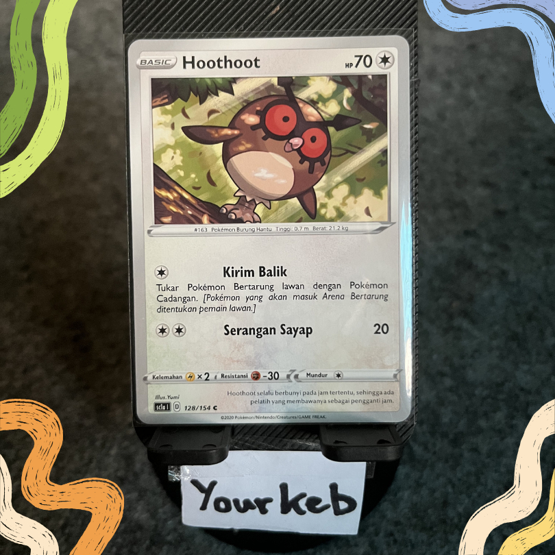 Hoothoot C #128 Pokemon Indonesia Pedang & Perisai Set A