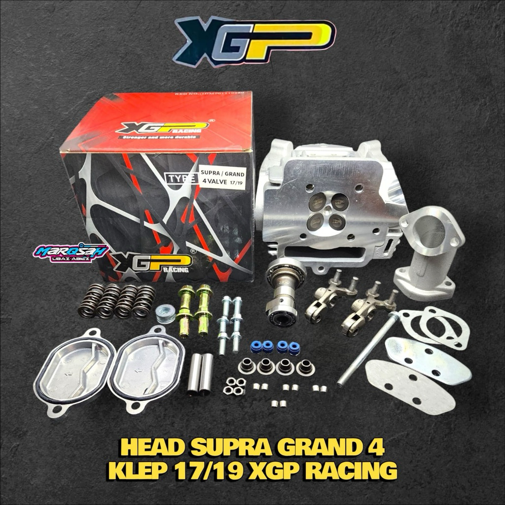HEAD KOP SUPRA GRAND 4 KLEP XGP RACING KOP HONDA SUPRA GRAND XGP RACING ORIGINAL