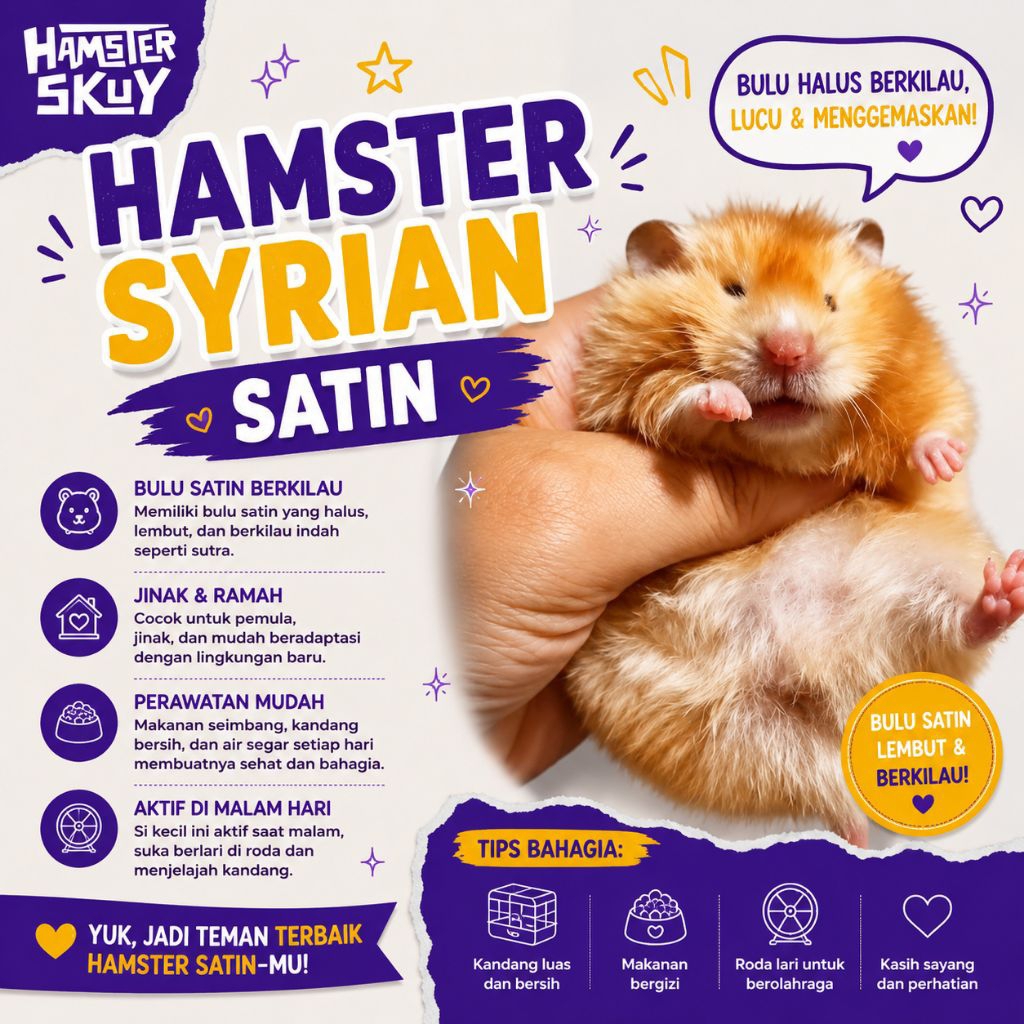 HAMSTER SYIRIAN SATIN REMAJA [GOJEK]