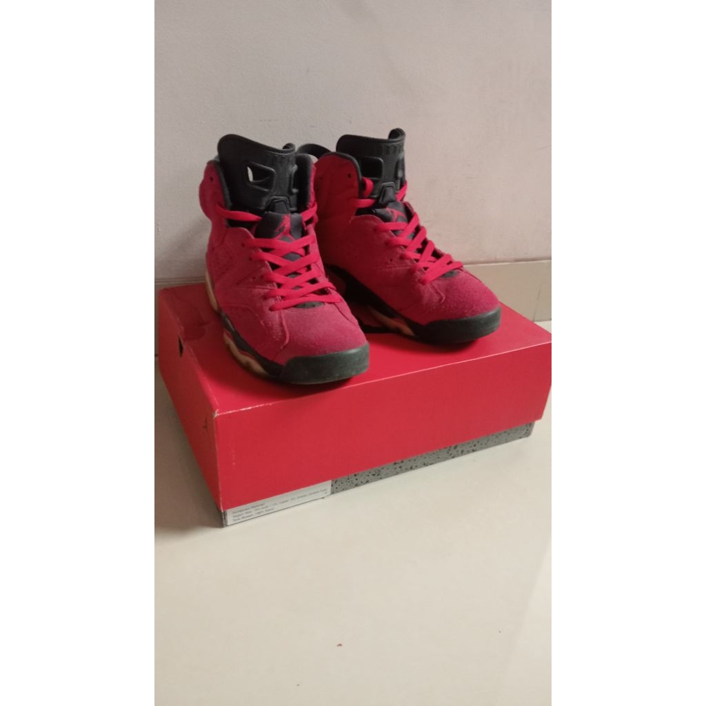 pre love SEPATU NIKE AIR JORDAN 6 Retro Toro Bravo ORIGINAL ( second ) size 42.5