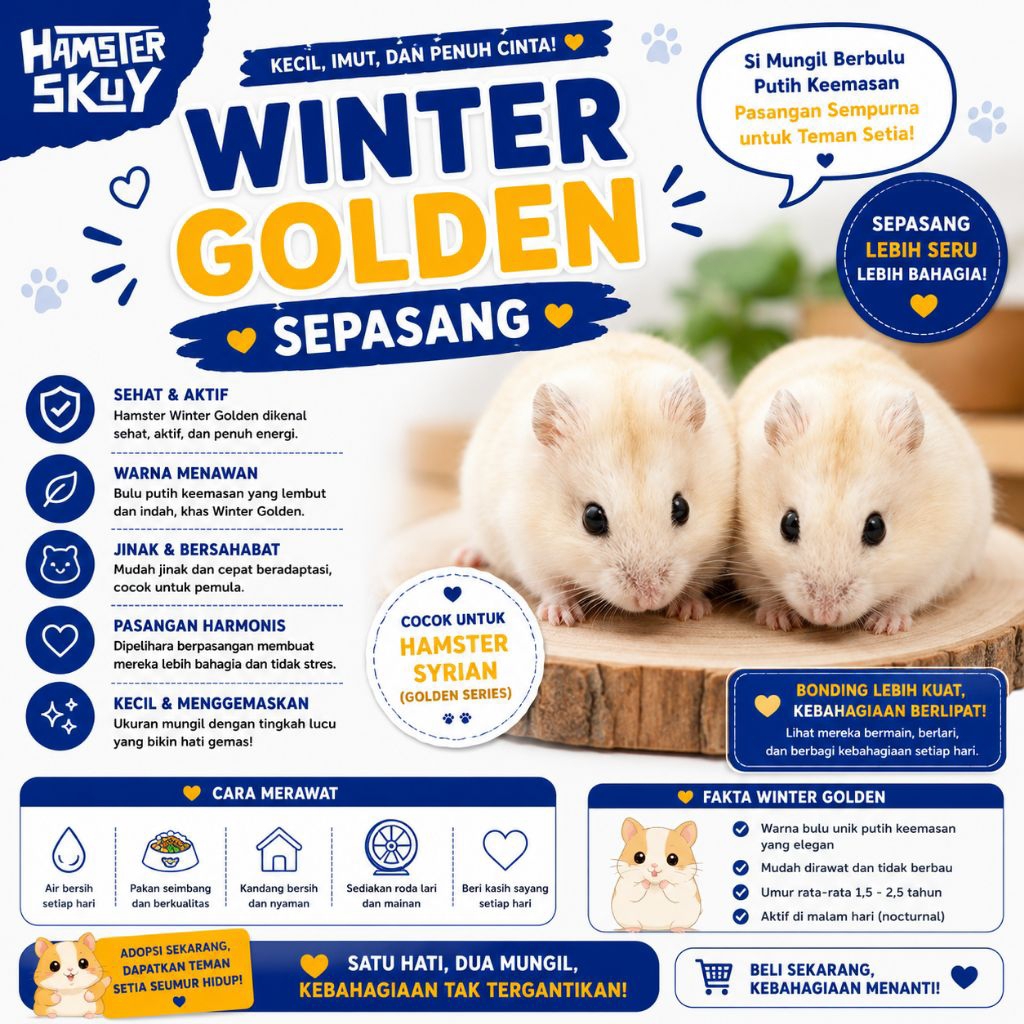 HAMSTER WINTER GOLDEN SEPASANG [GOJEK]