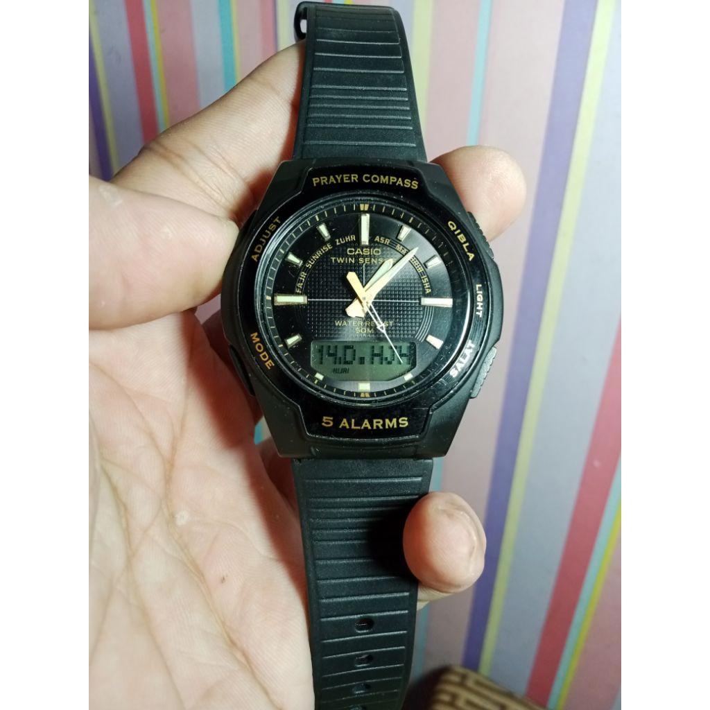 jam tangan kasio cpw 500 prayer compass